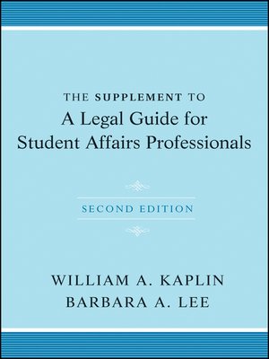 cover image of The Supplement to a Legal Guide for Student Affairs Professionals